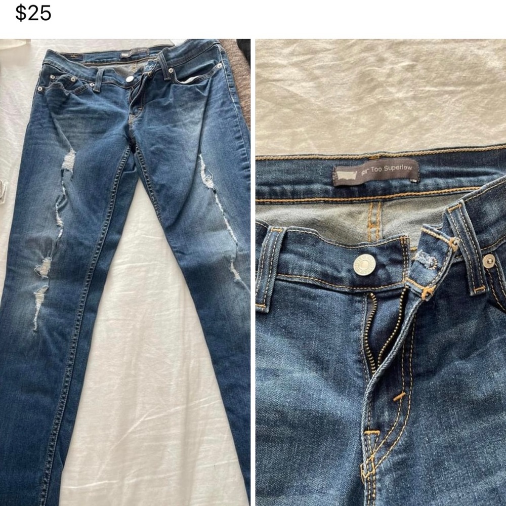 Levi 524 super slow skinny jeans, Sz 9